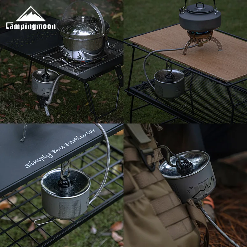 CAMPINGMOON BKM-107 غطاء خزان الغاز متعدد التوافق مع إضاءة متكاملة لممارسة التخييم