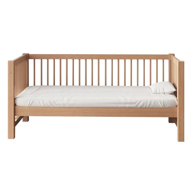 

Walnut splicing bed cot Beech splicing queen bed widened bed Single