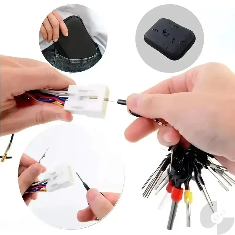 38pcs Auto Terminal Harness Disassembly Tool Kit, for Unplugging Connector Crimping Pins, Returning Pin Plugs, Needle Extractors