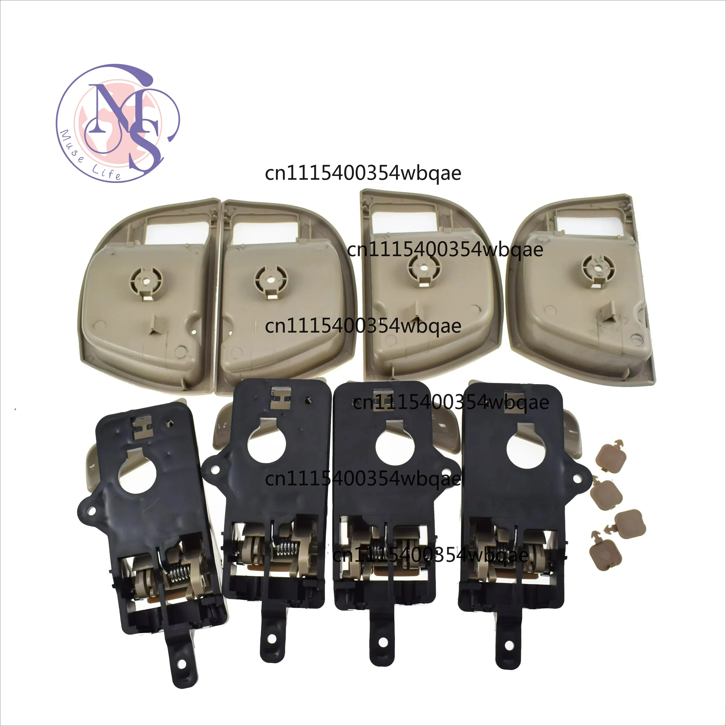 ZOCI- 1/2/4Pcs Beige Interior Door Handle Front Rear Left Right for Santa Fe 2.4L 3.5L 2007-2012