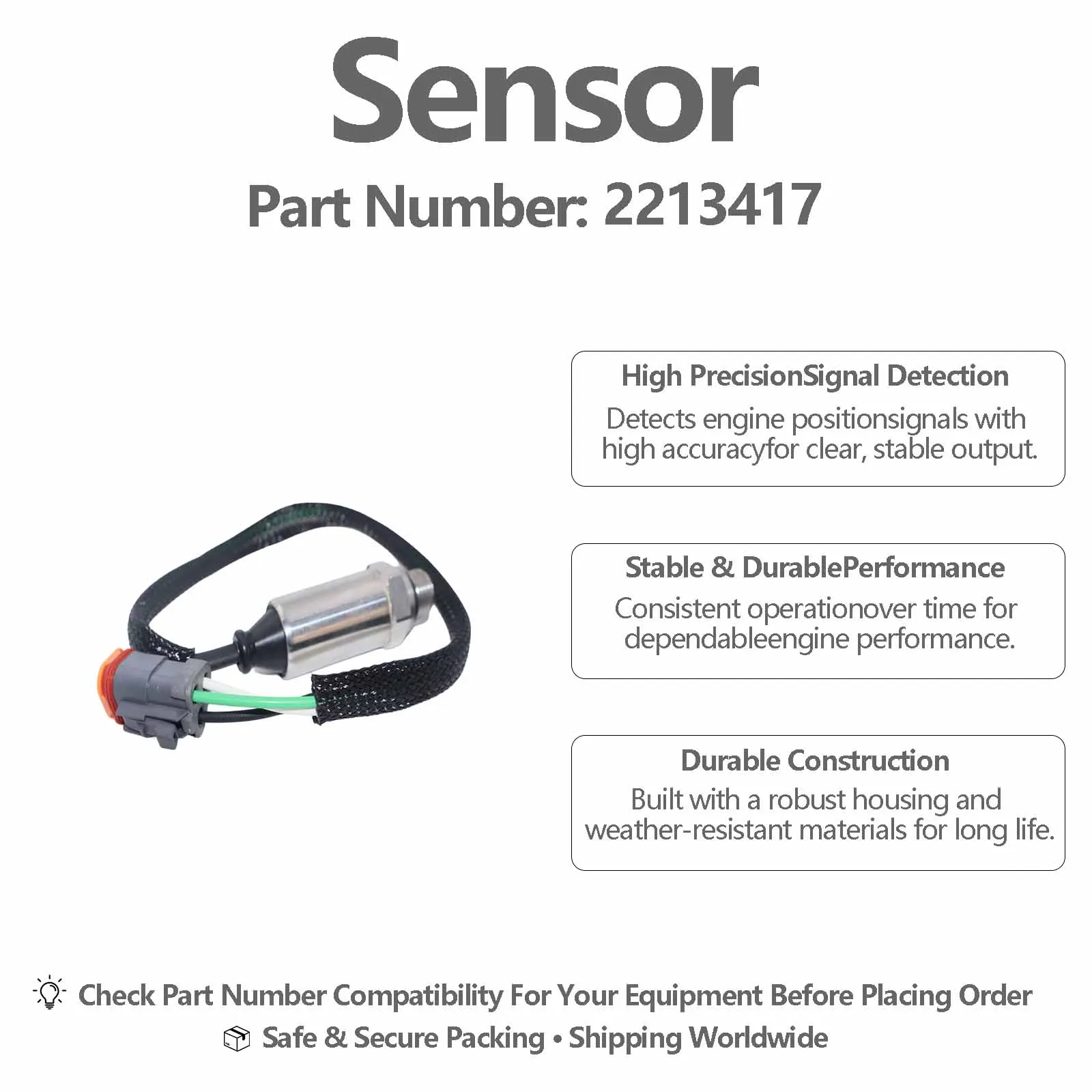 221-3417 2213417 Pressure Sensor For Caterpillar CAT 545C 535C 525C Wheeled skidde