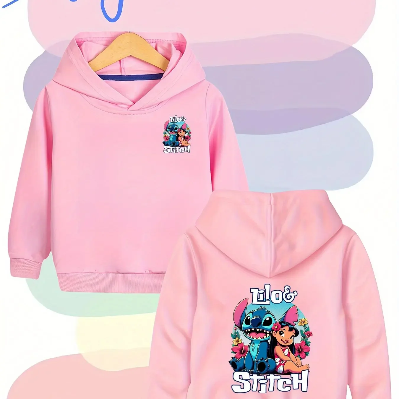 

Disney Lilo & Stitch's Cute Double-sided Printed Warm Winter Clothes Fashionable Winter Birthday Gifts for Boys Girls