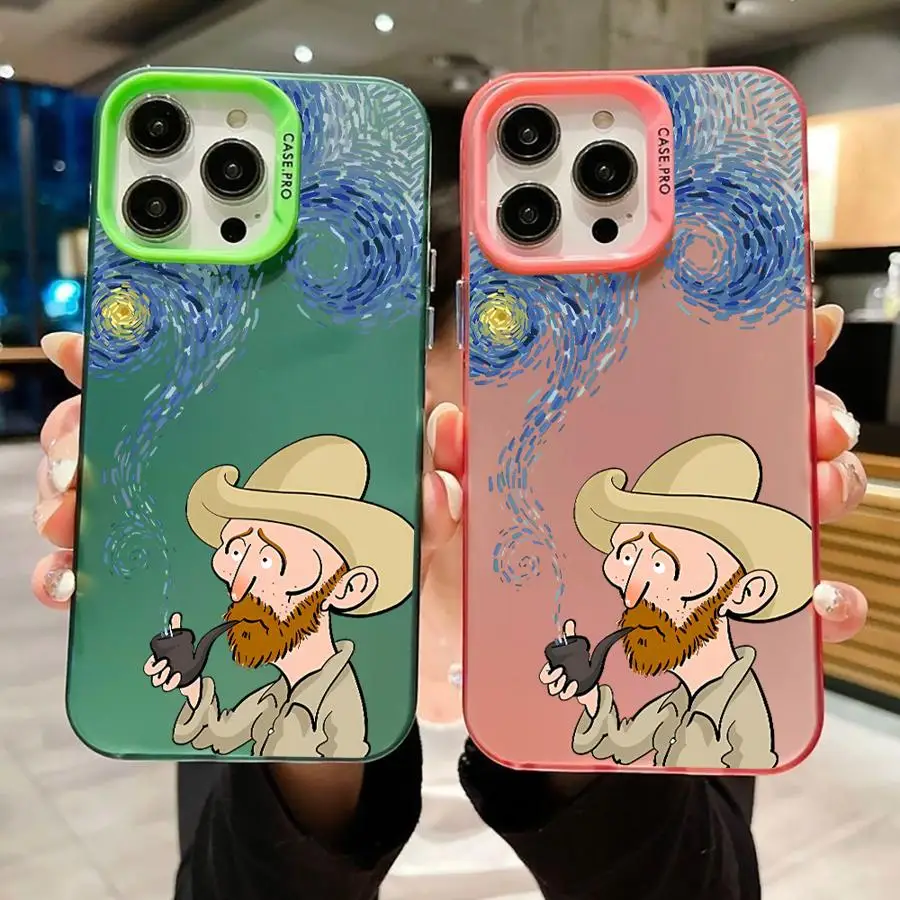 Miękka obudowa na iPhone'a 17 Air 11 12 13 Pro Max 14 15 16 Plus 16e Art Van Gogh Creative Design