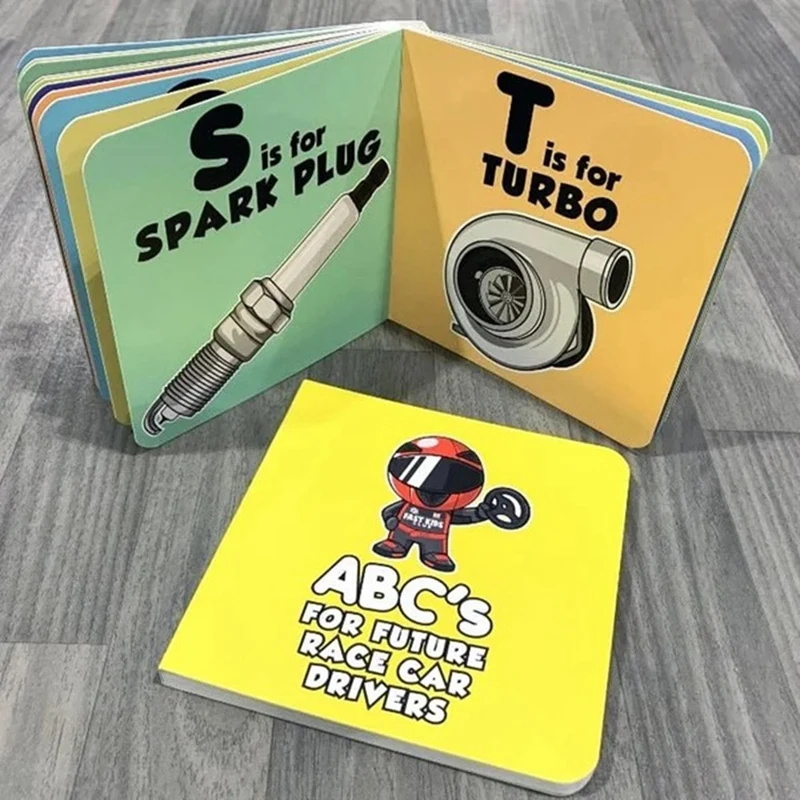 ABC's For Future Race Car Drivers Alphabet Book (Baby Book, Children's Book, Toddler Book) Easy To Use 15.8 X 2 X 14.7Cm
