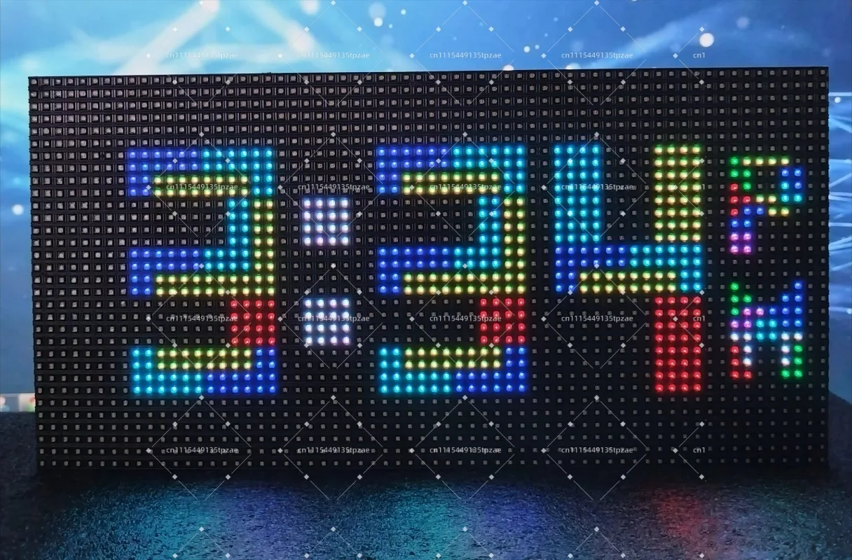 RGB Full-color LED Dot Matrix Display Screen WIFI Creative Technology Sense Clock Cyberpunk Esports Room Desktop Decoration Gift