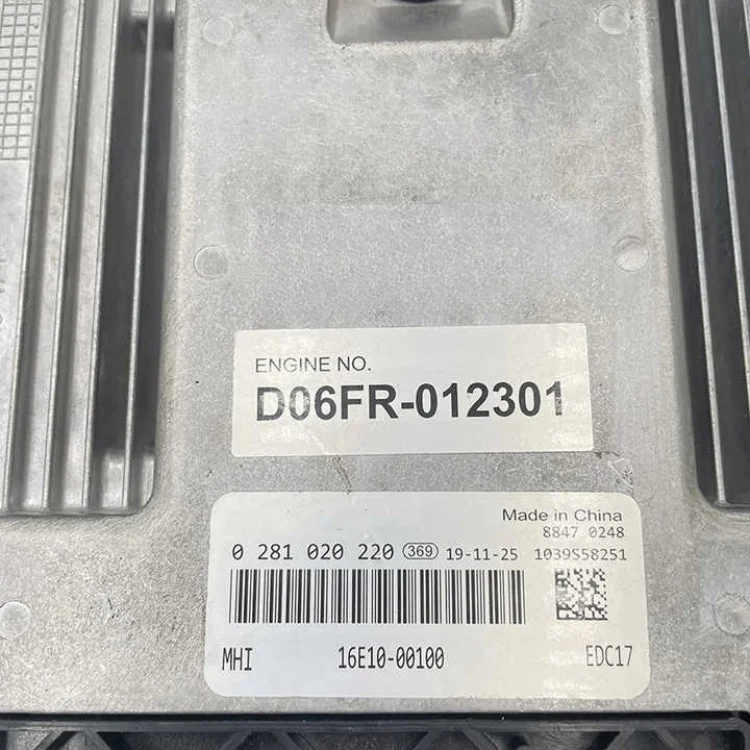 ملحقات الحفارة SY245 SY265 وحدة تحكم إلكترونية للحفارة ECU ECM D06FR-012301 قطع غيار المحرك متوافقة 0281020220 #4