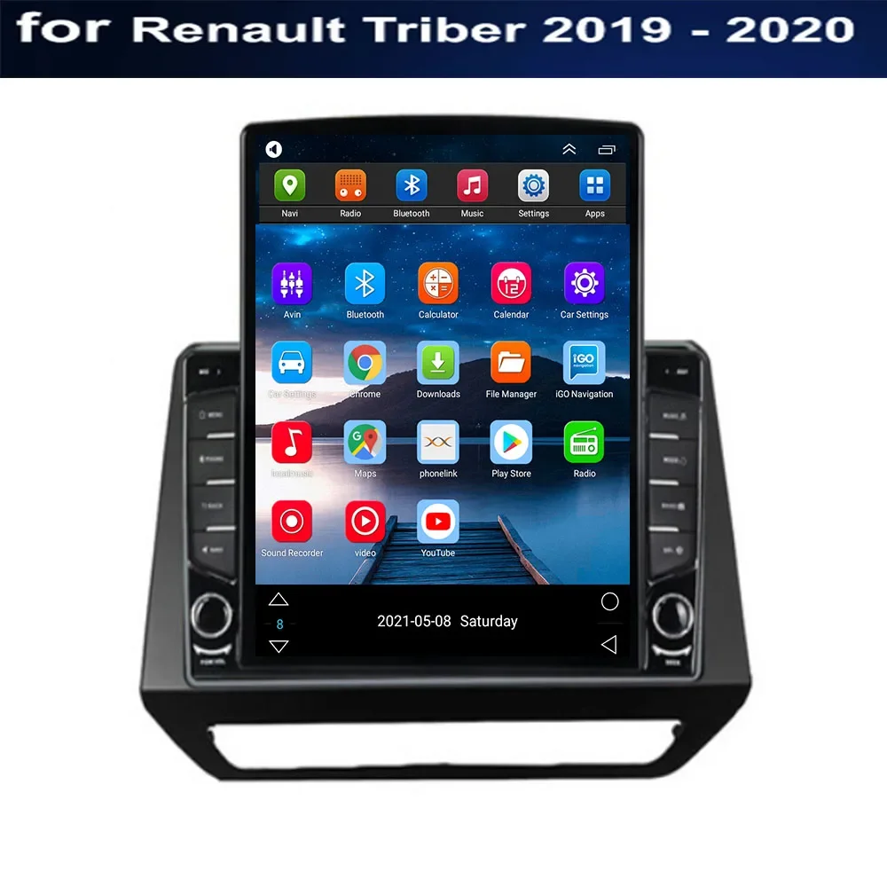 For Tesla Style 2 Din Android 13 Car Radio For Renault Triber 2019 - 2020 to 2035 Multimedia Video Player GPS Stereo Carplay RDS