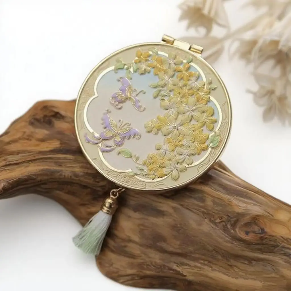 Nuevo espejo de maquillaje portátil con estilo antiguo