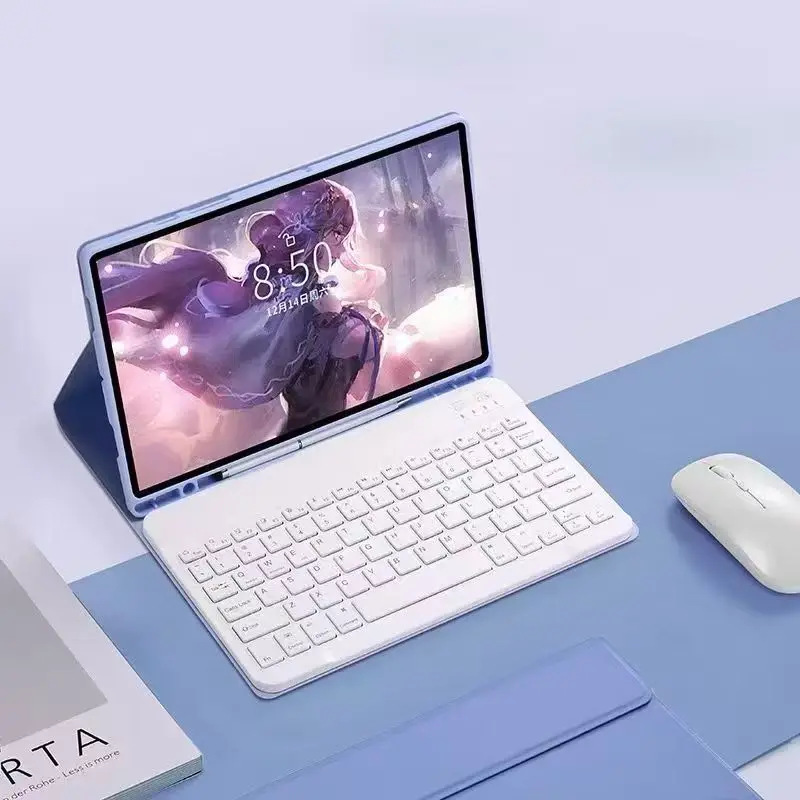 For Samsung Galaxy Tab A9 8.7 Inch Tablets Keyboard Case Detachable Keyboard Cover for Samsung Tab A9 SM-X110/X115/X117 Funda