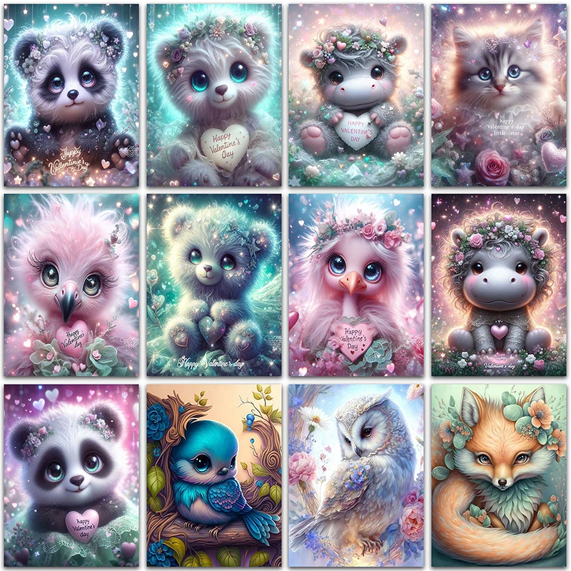 

5D DIY Diamond Painting Kit cartoon flamingo panda fox home decoration Full Square&Round Diamond mosaic embroidery Cross stitch