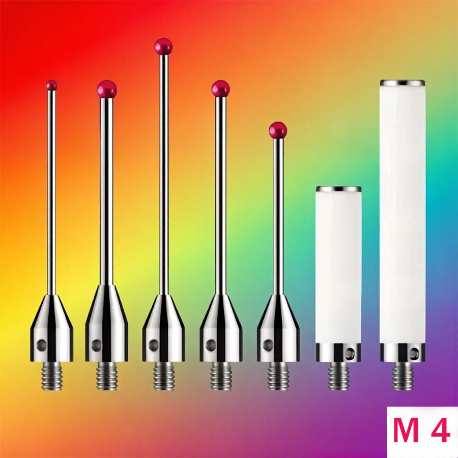 M4 thread ruby measuring needle three coordinate measuring head, steel measuring rod probe machine tool three-dimensional