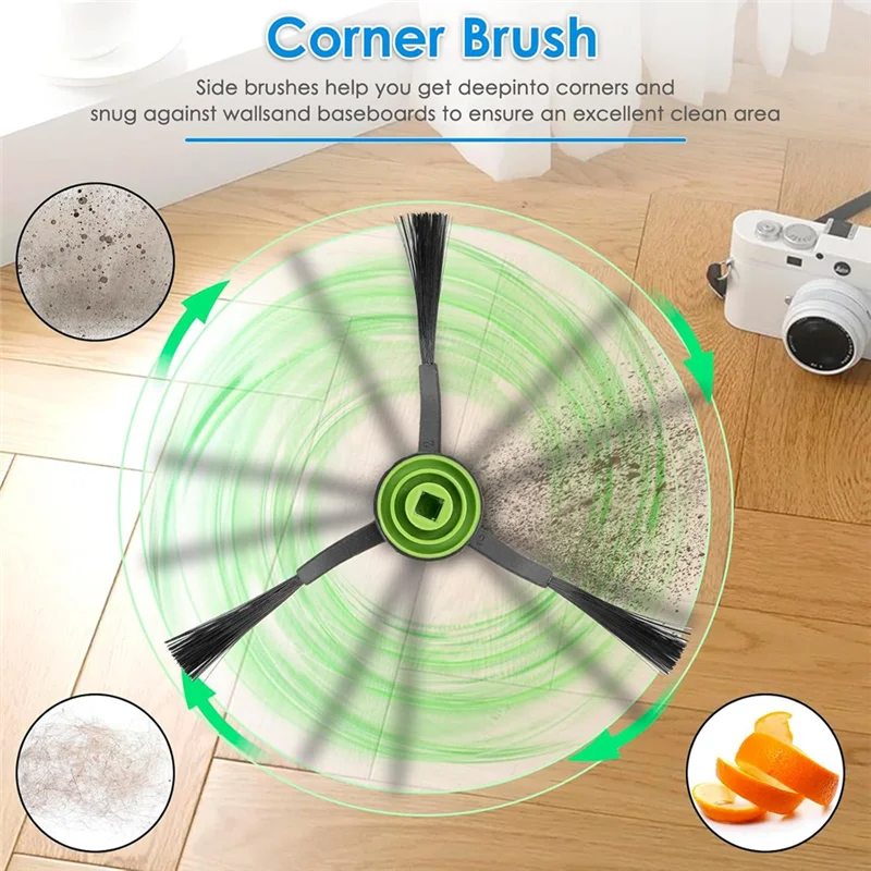 

ABMH-For Irobot Roomba Combo J7+/ Combo J9+/ Combo 10 Max Robot Vacuum Cleaner Main Side Brushes HEPA Filters Accessories Kit