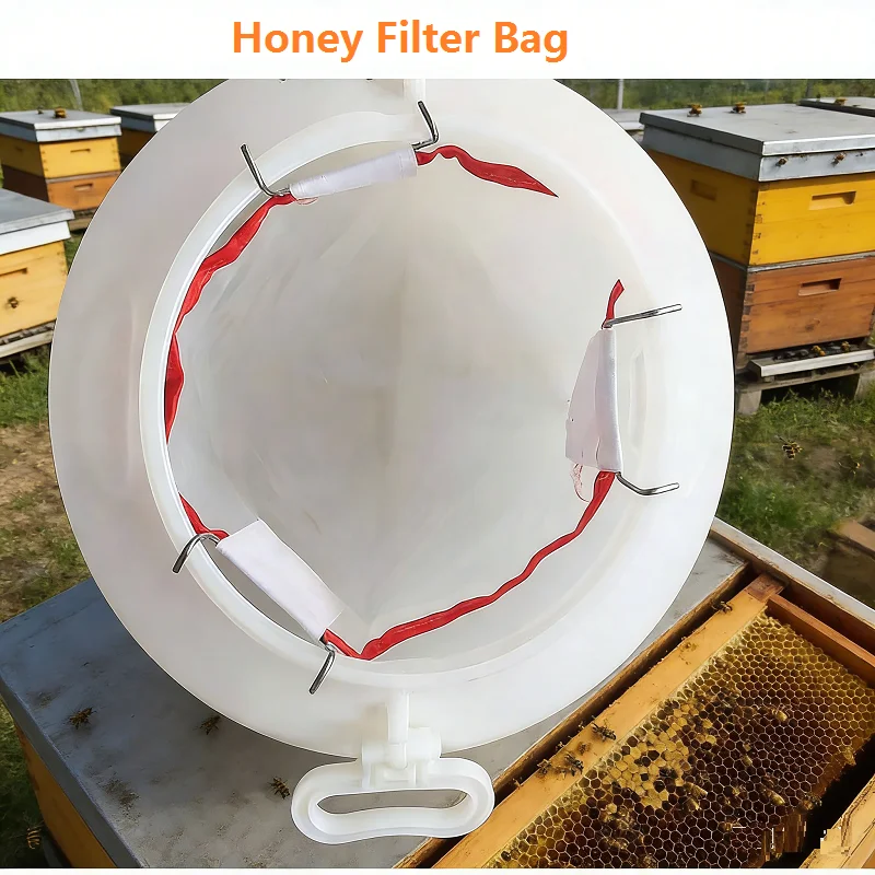 Nylon Filter Bag Rectangular Honey Filter Portable Honey Sieve Strainer Kitchen Strainer Bags Honey Processing Beekeeping Tools