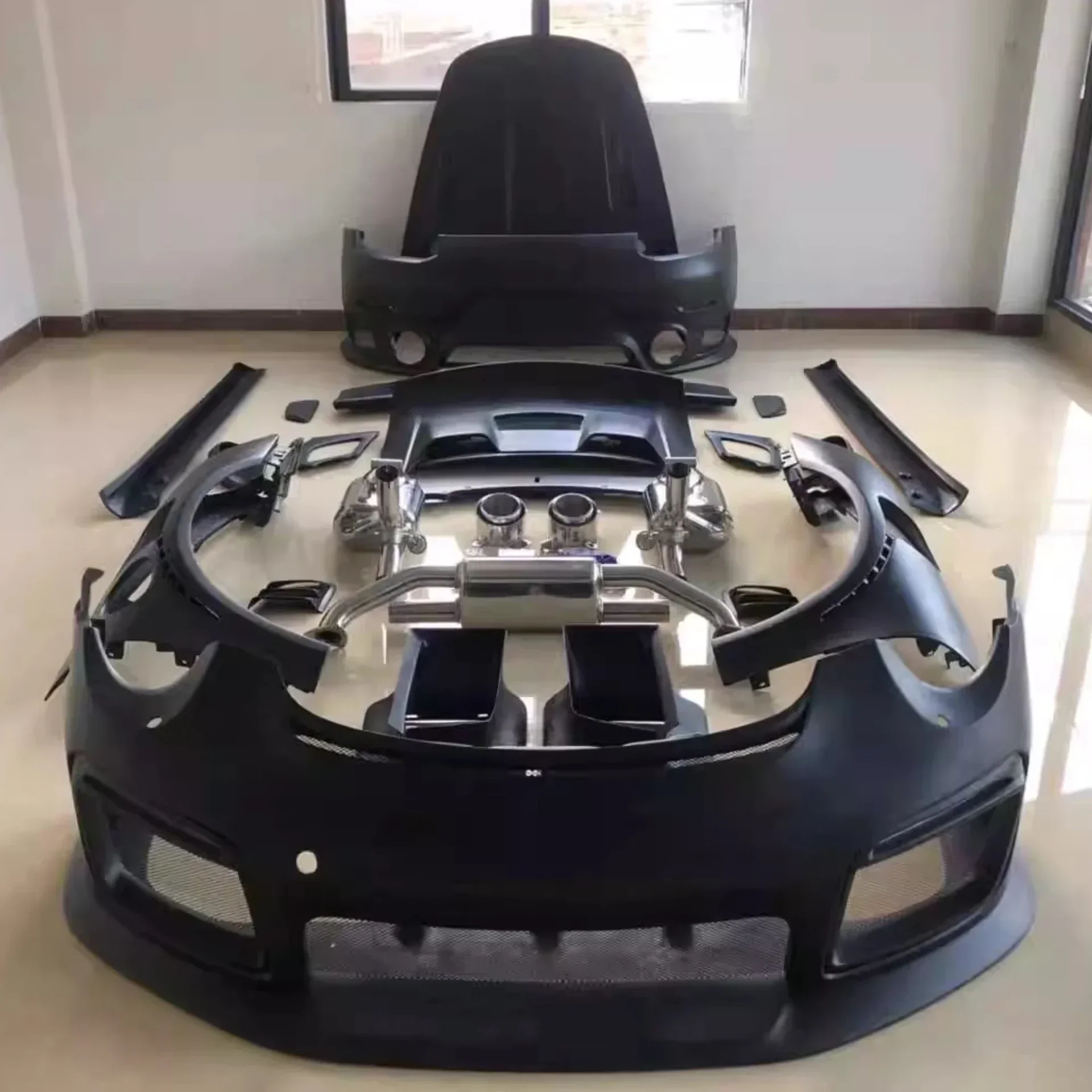 RQXR Resin Engine Cover Front Rear Bumper Fender Side Skirt For Porsche 911 997.1 997.2 Convert GT2 RS Kit Car Accessories