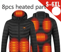 Heated Vest Jacket Washable Usb Charging Hooded Cotton Coat Electric Heating Warm Jacket Outdoor Camping Hiking Heated Jacket