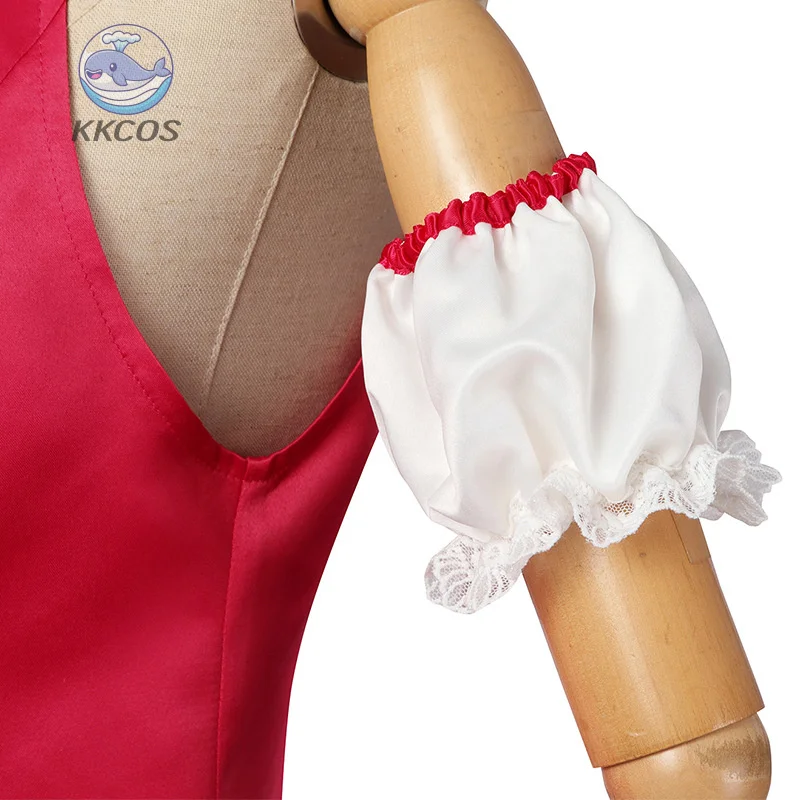 جديد وصول Ai Hoshino تأثيري حلي Oshi No Ko فستان أحمر وردي الأرنب دبوس الشعر أداء فستان المرأة الحدث حفلة الزي KKCos #4