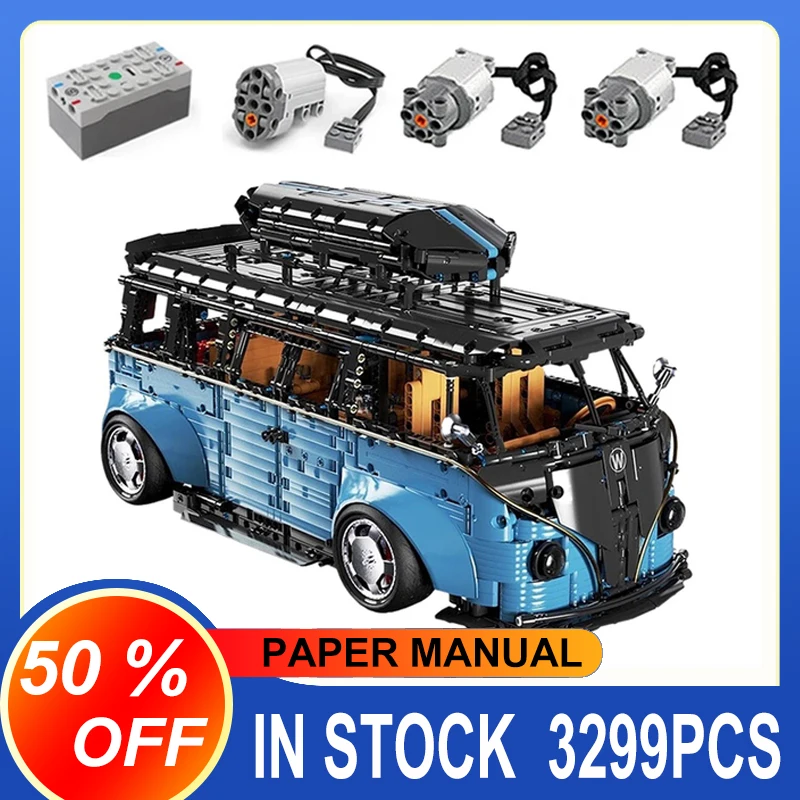 

New T5022 MOC Camper Van Compatible 10220 Model Set Building Blocks Bricks Puzzle Toy Christmas Gfits