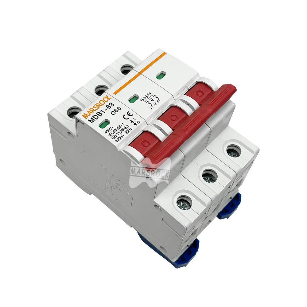 Surge Protector Wind Turbine Controller Switch 63A Overload Protector Wind 3 Phase AC 400V Circuit Breaker Electrical MCB 3 Pole