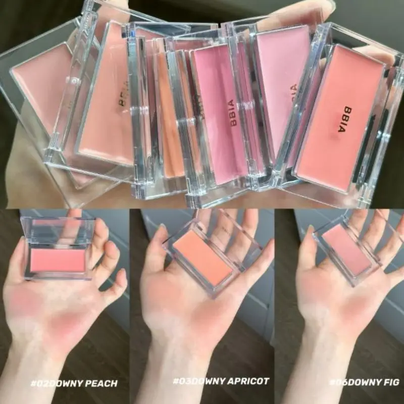 BBIA Downy Cheek Blush Cream Estuche transparente Múltiples opciones de colores (melocotón/figo) Textura cremosa Tinte de rubor natural para un fresco diario