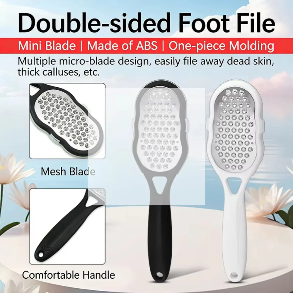 Portable Stainless Steel Foot File with Storage Cover Multifunctional Callus Remover Easy-Clean Foot Care Tool Pedicure