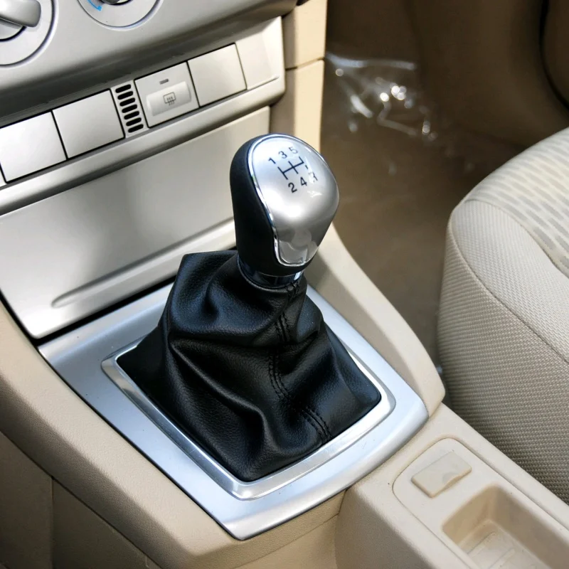 

5 6-скоростная автомобильная ручка переключения передач для Ford Focus 2 MK2 2005-2011 Kuga 2008-2012, кожаный чехол с гетрами, аксессуар