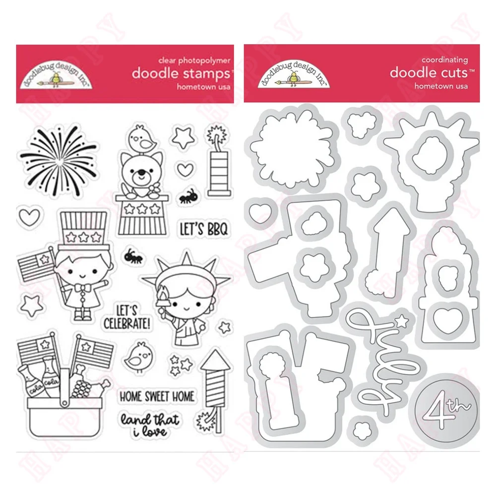 

Hometown USA Metal Cutting Dies Stamps for DIY Craft Making Greeting Card Scrapbooking Decoration Embossing Template 2024 New