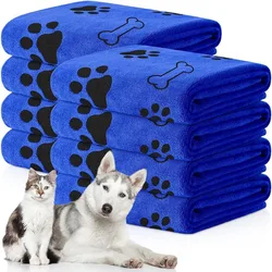 1pc Quick-Drying Microfiber Dog Towel Absorbent Pet Bath Product Fiber Quick-drying Bath Towel Car Wiping Cloth Pet Supplies