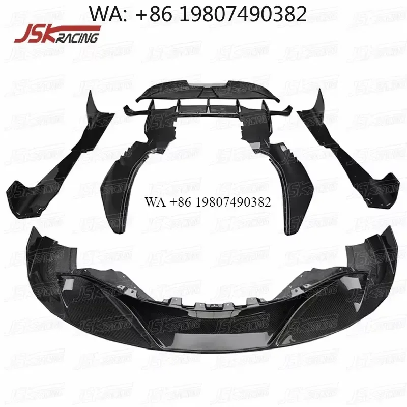 Wmwmnu for RYFT STYLE Dry Carbon Fiber Body Kit for 720S 2017 2018 2019 Car Exterior Accessories Bumper Spoiler Lip