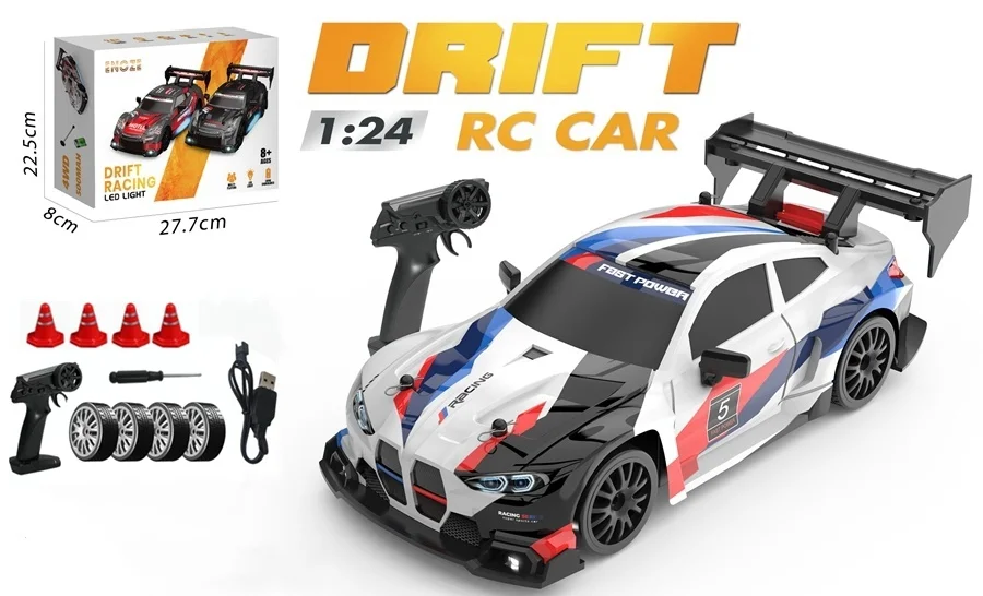 Oike 4WD Ferngesteuertes Drift-Auto 1:24 Mini Ferngesteuertes Rennauto Modell 2.4G Funk Hochgeschwindigkeit ​ ​ RC-Auto Jungen Spielzeug Geschenk – Detail 18
