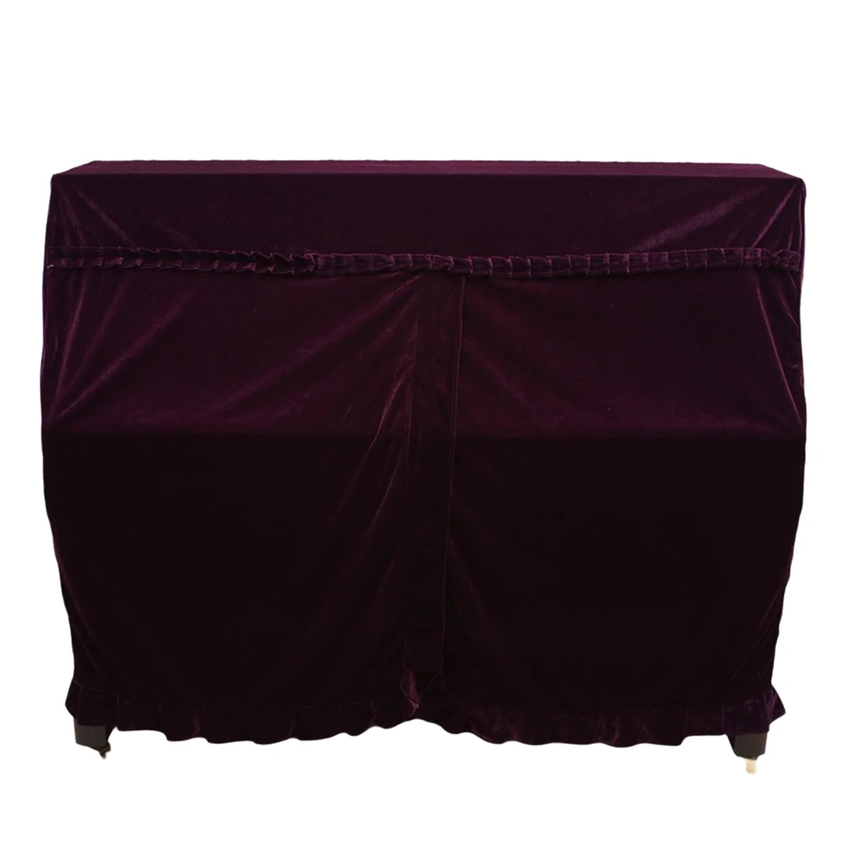 

New Three-Dimensional Piano Cover, Gold Velvet Piano Cover, Thick Piano Dust Cover, Grand Piano Cover Purple