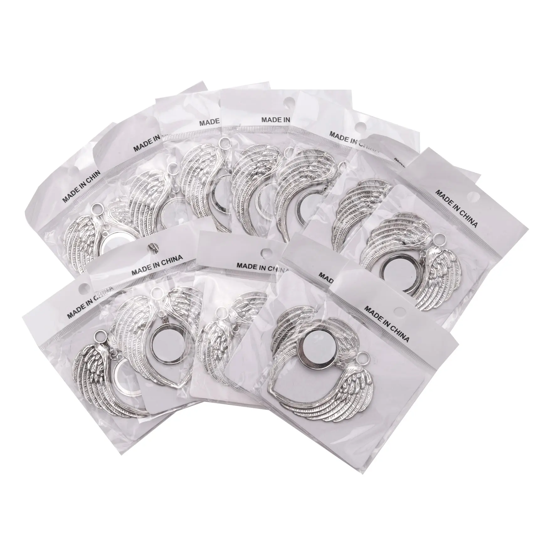 Angel Wing Shape Blank Sublimation Ornamento, Impressão De Transferência A Quente, Decoração De Árvore De Natal, Decoração De Festa De Natal, 12Pcs