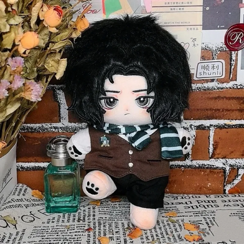 

20cm Anime Wizard Snape Kawaii Cosplay Cotton Doll Body Ears With Skeleton Cartoon DIY Change Suit Soft Plushies Toy Fans Gift