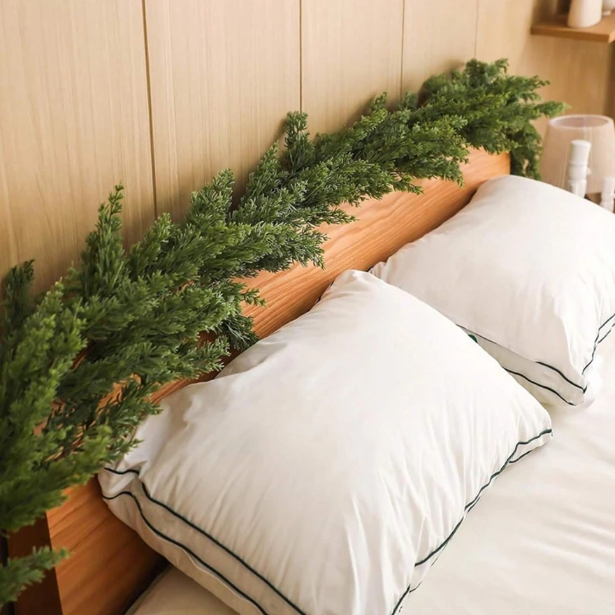 

Artificial Plants Greenery Foliage Vine Christmas Tree Wedding Courtyard Fence Fake Ornaments Arch Home Table Centre Decorations