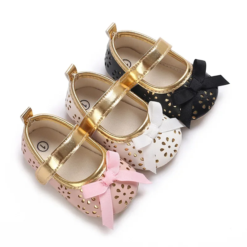 

Meckior Spring Autumn Newborn Baby First Day Toddler Shoes Cute Bow Princess Shoes New Casual Shoes Anti-slip Waterproof Rubber