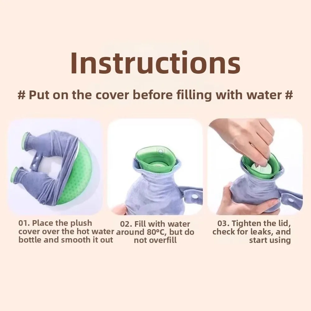 Cartoon U-shaped Hot Water Bag Leak-proof Anti-scalding Neck Warmer Keep Warm Longer Reusable Neck Support Warm Water Bag Office