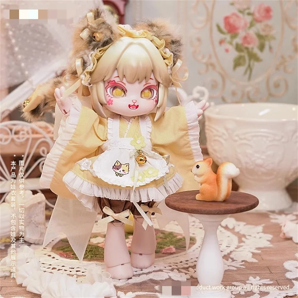 Falda amarilla hecha a mano de cuento de hadas, ropa OB11 1/12 BJD, disfraz informal de Lolita, accesorios bonitos para Cosplay