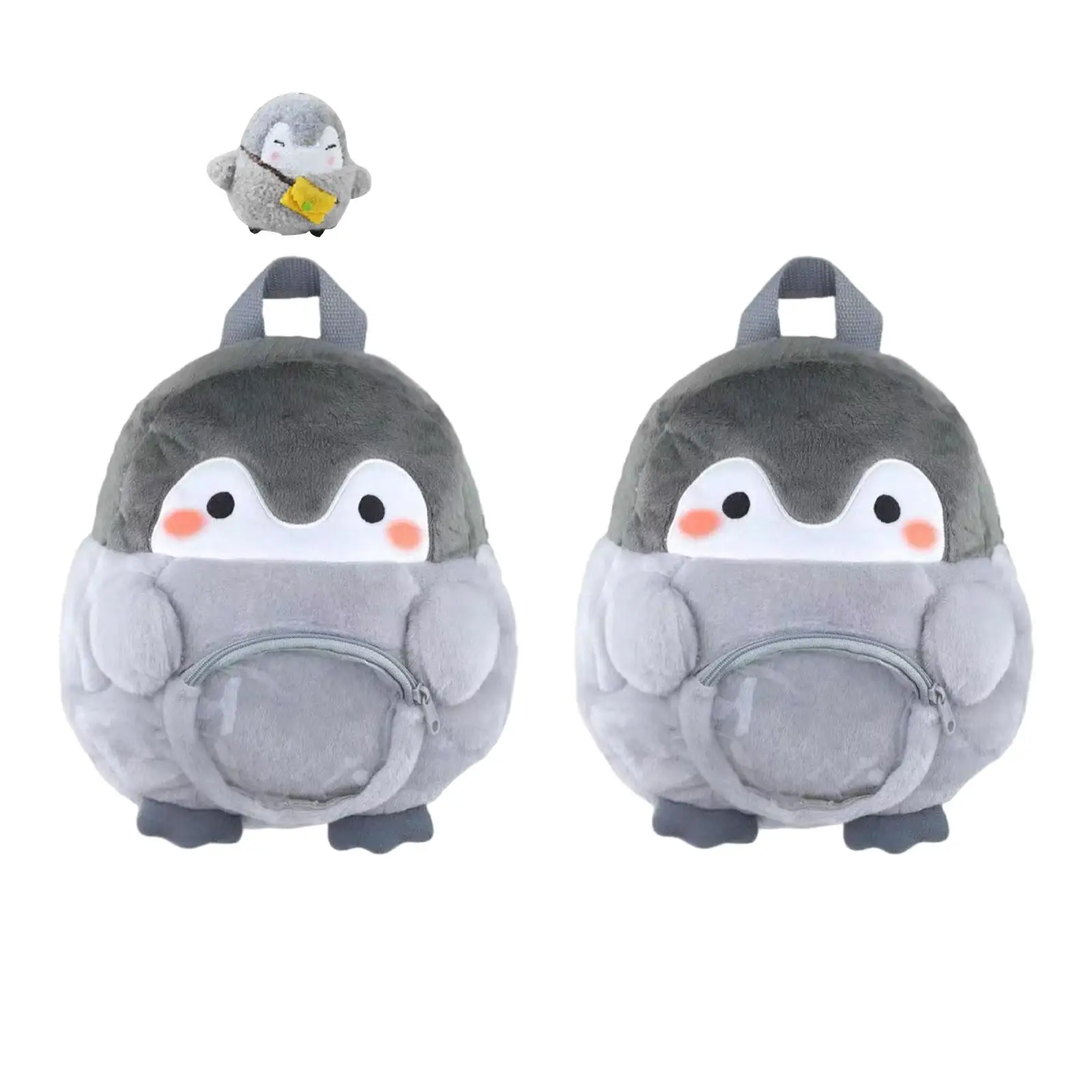 

Soft Plush Bag Penguin Backpack Large Capacity Lightweight Casual Y2K Travel