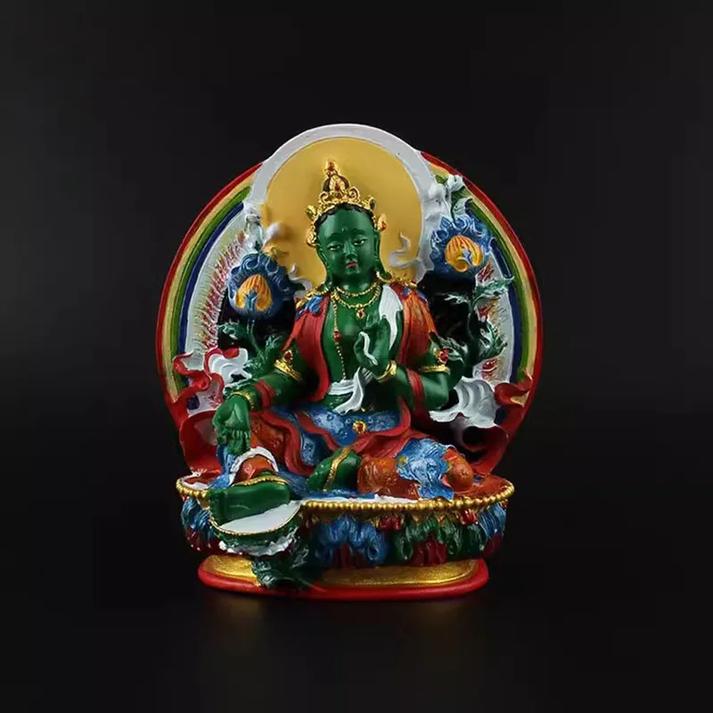 Buddha figurine, Vajrapani, King dense tracks, the bodhisattva, hand painted, small Buddha figurine