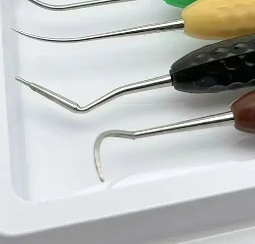 

7pcs Dental Resin Filler Aesthetic Restoration Kit Plastic Dresser Silicone Handle Lm Resin Knife Dentist Tool