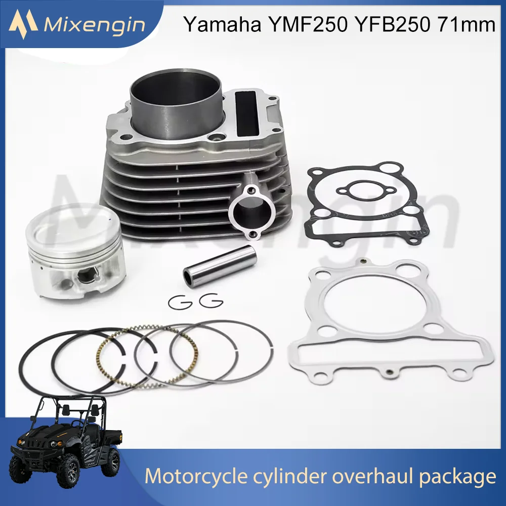 

FOR Yamaha YMF250 YFB250 ATV 4BD-11310-01-00 Bore 71mm 1989-2004 Motor Engine Parts cylinder piston gasket Rebuild Overhaul Kit