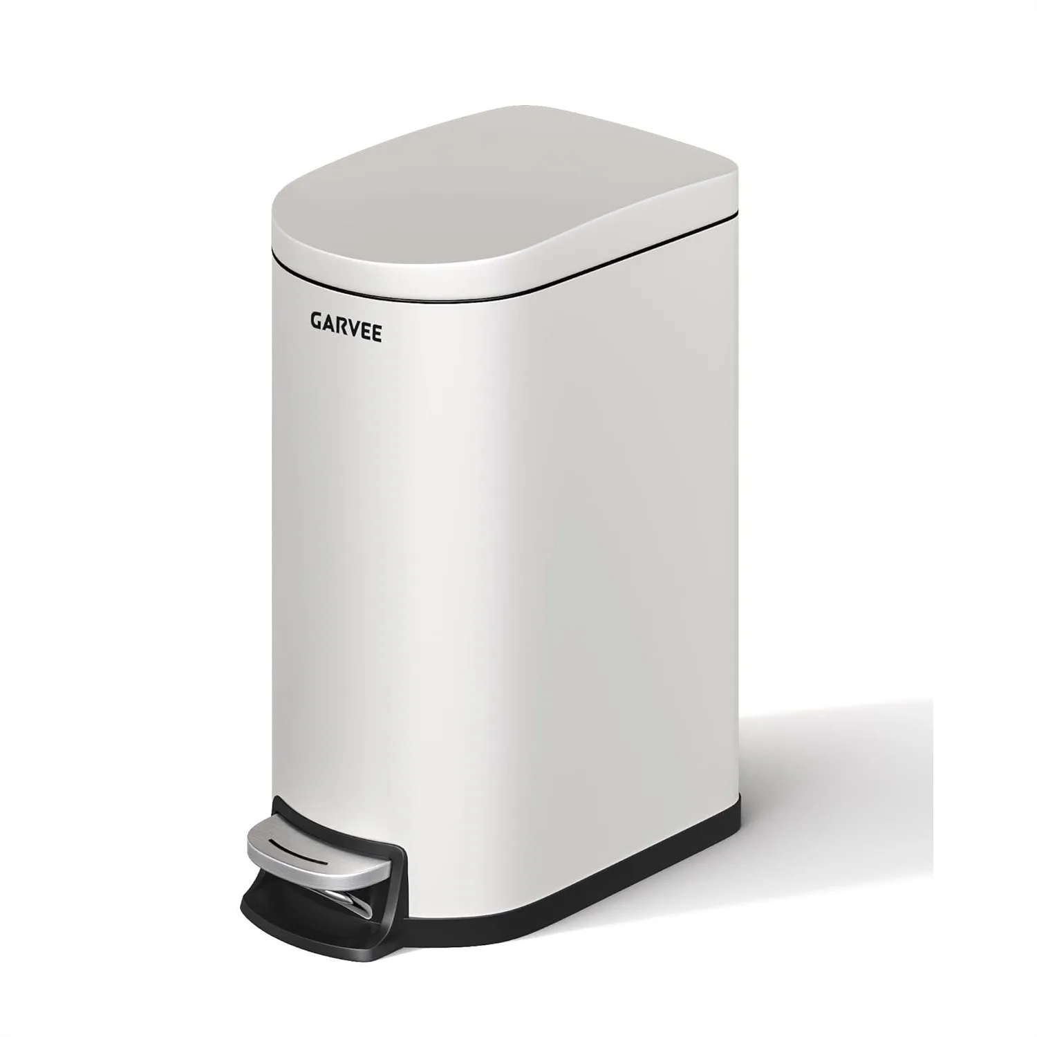 

Мусорное ведро с крышкой, 2,6 галлона, узкое металлическое ведро для ванной, с плавным закрыванием и водонепроницаемой конструкцией для удобного использования