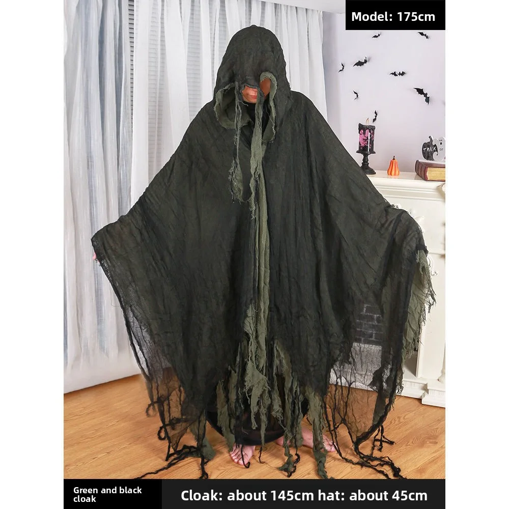 Kid Christmas Velvet Halloween Grim Reaper Cloak long Hooded cape Unisex for Devil Witch Wizard Carnival Party Cosplay Red Death