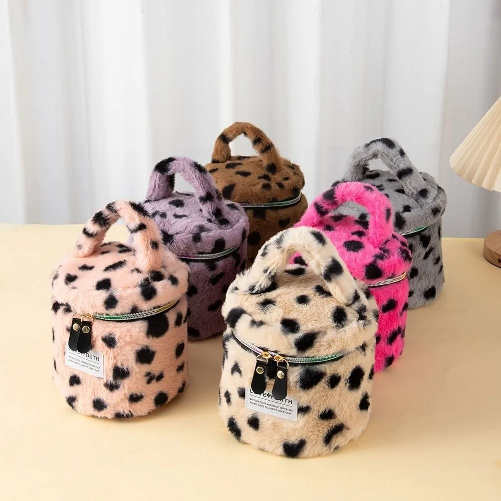 Large Capacity Cosmetic Bag High-End Feel Leopard Pattern Cosmetics Storage Bag New Design Leopard Print Handheld Wash Bag