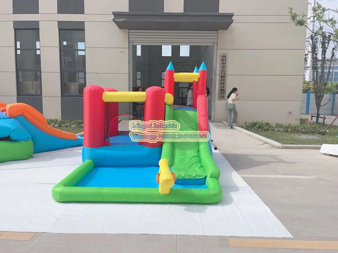 colorful high quality inflatable trampoline inflatable water slide for kids inflatable water slide outdoor climbing wall slide