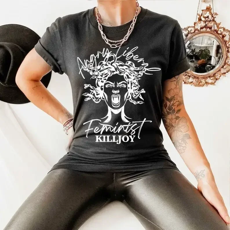 Angry liberal feminist killjoy shirt boho queer funny T aesthetic intersectionality witch