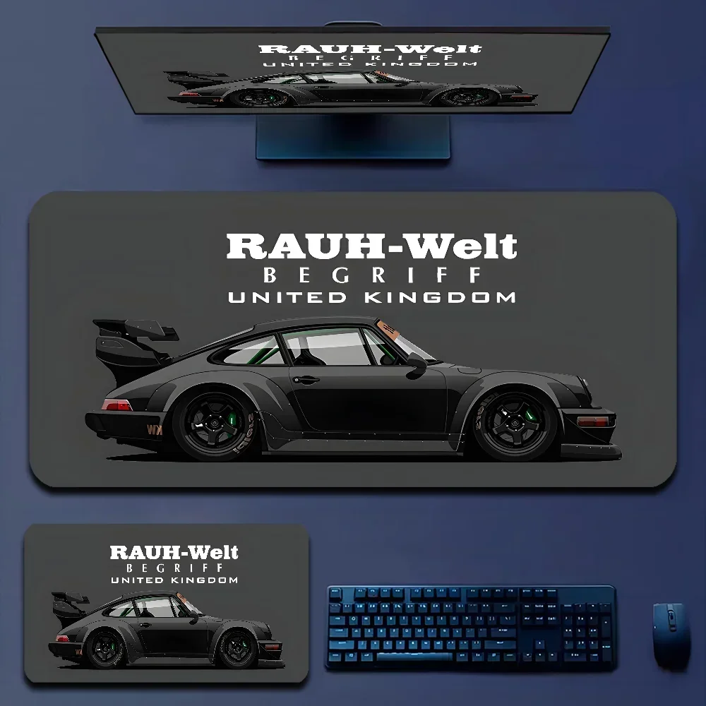 Japan sports car jdm RWB 911 964 933 Anime Mousepad XXL Boy Pad Natural Rubber mousepads Large office computer keyboard Desk Mat