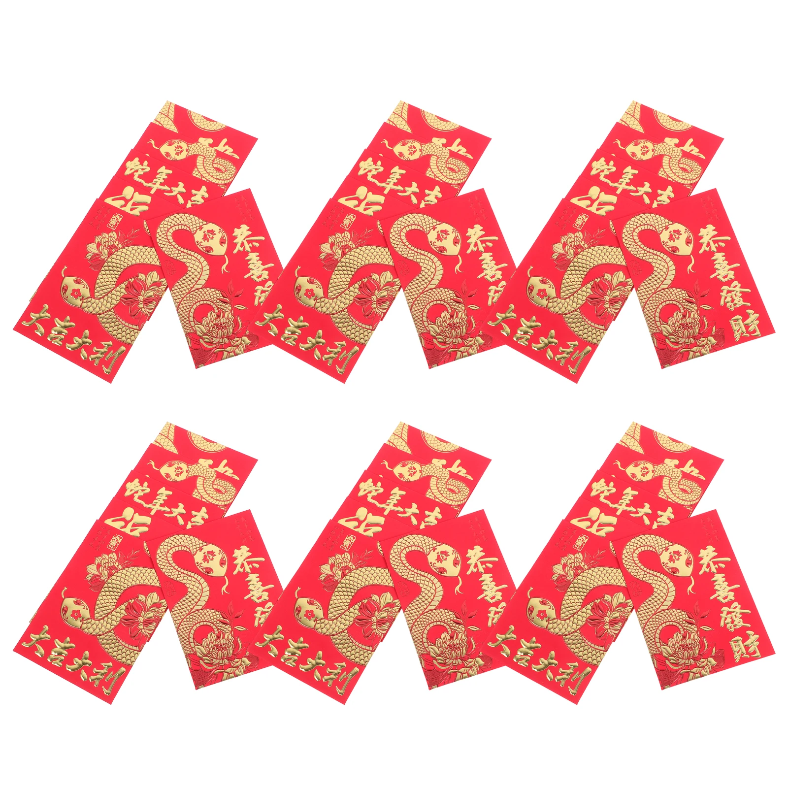 

36 Pcs Snake Year Red Envelope Chinese Traditional Packets New Year Money Bags Lucky Currency Paper Holiday Festive for Family