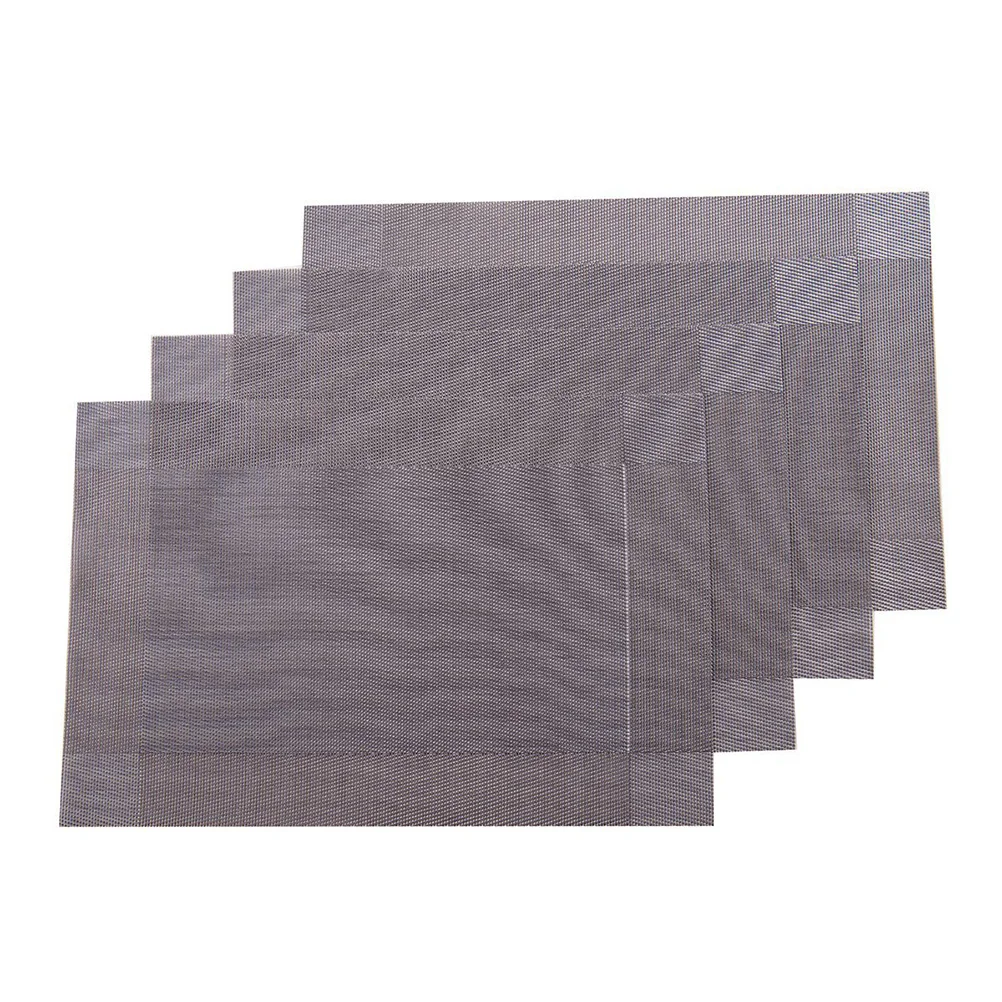 8Pcs Diagonal Frame Table Placemats PVC Thermal Insulation Dining Mats for Restaurant Home Hotel Store Oilproof Waterproof Easy