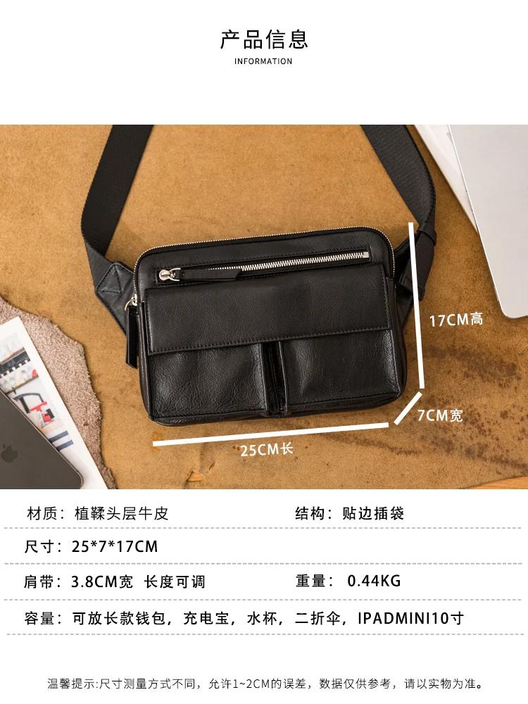 PNDME casual designer handmade high-quality genuine leather men's messenger bag outdoor work commuter cowhide black shoulder bag