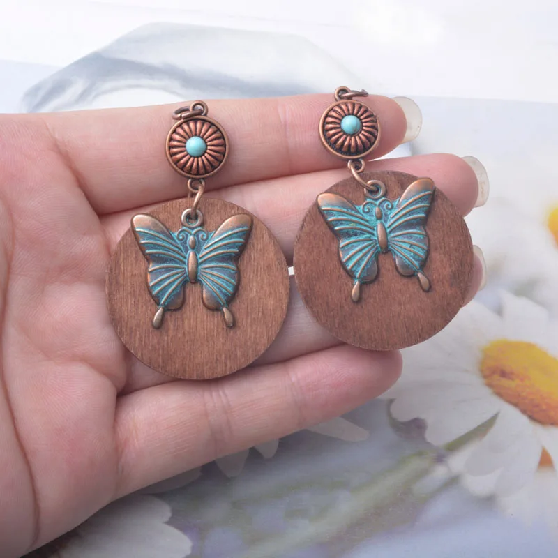 4 Stück Bohemian Herbst- und Winter-Stil Kaffee-Quasten-Ohrringe Traumfänger-Vogel-Stimmungsanhänger DIY Damen-Ohrringe Halskette – Detail 10